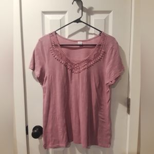 Cute Lavender Patterned Top - Old Navy